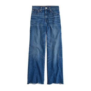 J. Crew Point Sur Wide-leg cropped jean with chewed hems